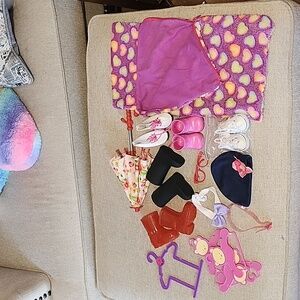 Lot of 18" Doll Accessaries w/ Sleeping Bag